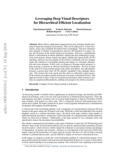 Leveraging Deep Visual Descriptors for Hierarchical Efficient
  Localization