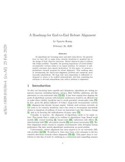 A Roadmap for Robust End-to-End Alignment