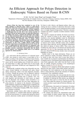 An Efficient Approach for Polyps Detection in Endoscopic Videos Based on
  Faster R-CNN