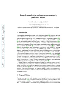 Towards quantitative methods to assess network generative models