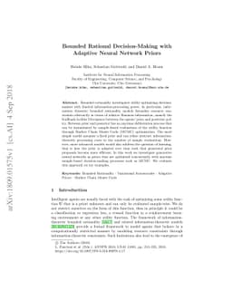 Bounded Rational Decision-Making with Adaptive Neural Network Priors
