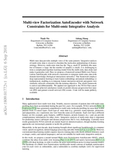 Multi-view Factorization AutoEncoder with Network Constraints for
  Multi-omic Integrative Analysis