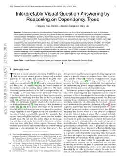 Interpretable Visual Question Answering by Reasoning on Dependency Trees