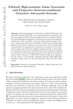 Full-body High-resolution Anime Generation with Progressive
  Structure-conditional Generative Adversarial Networks