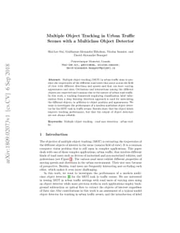 Multiple Object Tracking in Urban Traffic Scenes with a Multiclass
  Object Detector