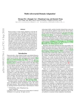 Multi-Adversarial Domain Adaptation