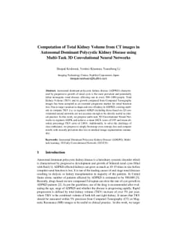 Computation of Total Kidney Volume from CT images in Autosomal Dominant
  Polycystic Kidney Disease using Multi-Task 3D Convolutional Neural Networks
