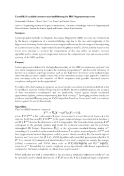 CoverBLIP: scalable iterative matched filtering for MR Fingerprint
  recovery