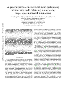 A general-purpose hierarchical mesh partitioning method with node
  balancing strategies for large-scale numerical simulations