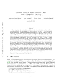 Dynamic Resource Allocation in the Cloud with Near-Optimal Efficiency