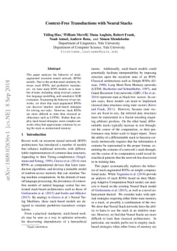 Context-Free Transductions with Neural Stacks