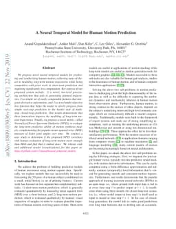 A Neural Temporal Model for Human Motion Prediction