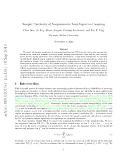 Sample Complexity of Nonparametric Semi-Supervised Learning
