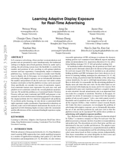 Learning Adaptive Display Exposure for Real-Time Advertising