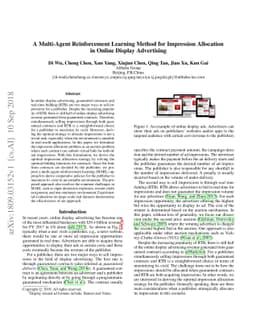 A Multi-Agent Reinforcement Learning Method for Impression Allocation in
  Online Display Advertising