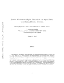 Recent Advances in Object Detection in the Age of Deep Convolutional
  Neural Networks