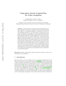 Using phase instead of optical flow for action recognition