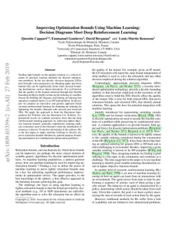 Improving Optimization Bounds using Machine Learning: Decision Diagrams
  meet Deep Reinforcement Learning