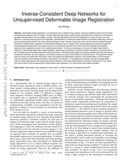 Inverse-Consistent Deep Networks for Unsupervised Deformable Image
  Registration