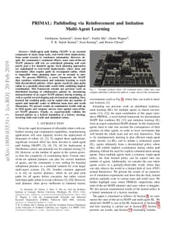 PRIMAL: Pathfinding via Reinforcement and Imitation Multi-Agent Learning