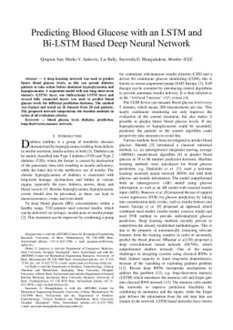 Predicting Blood Glucose with an LSTM and Bi-LSTM Based Deep Neural
  Network