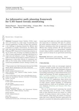 An informative path planning framework for UAV-based terrain monitoring