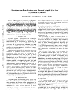 Simultaneous Localization and Layout Model Selection in Manhattan Worlds