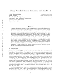 Change-Point Detection on Hierarchical Circadian Models