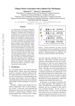 Chinese Poetry Generation with a Salient-Clue Mechanism
