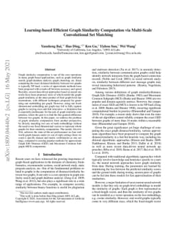 Learning-based Efficient Graph Similarity Computation via Multi-Scale
  Convolutional Set Matching