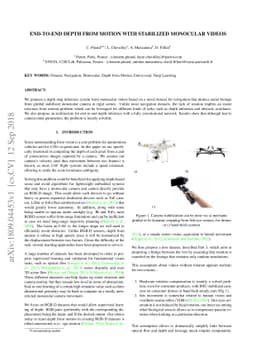End-to-end depth from motion with stabilized monocular videos