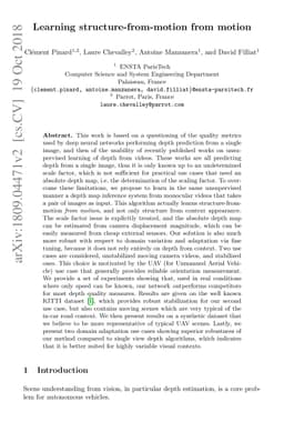Learning structure-from-motion from motion