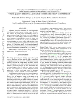 Visual-Quality-Driven Learning for Underwater Vision Enhancement
