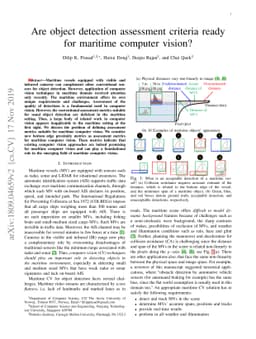 Are object detection assessment criteria ready for maritime computer
  vision?