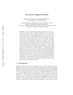 Geometric Image Synthesis