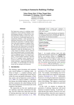 Learning to Summarize Radiology Findings