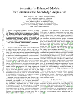 Semantically Enhanced Models for Commonsense Knowledge Acquisition