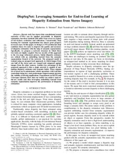 DispSegNet: Leveraging Semantics for End-to-End Learning of Disparity
  Estimation from Stereo Imagery