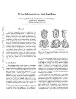 3D Face Hallucination from a Single Depth Frame