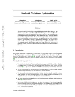Stochastic Variational Optimization