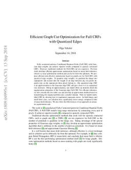 Efficient Graph Cut Optimization for Full CRFs with Quantized Edges