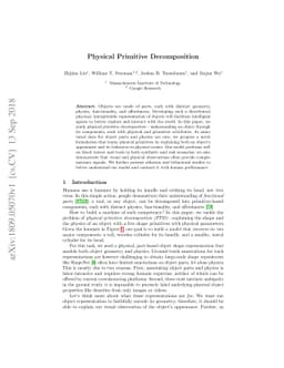 Physical Primitive Decomposition