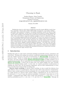 Choosing to Rank