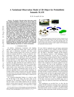 A Variational Observation Model of 3D Object for Probabilistic Semantic
  SLAM