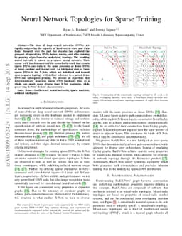 Neural Network Topologies for Sparse Training