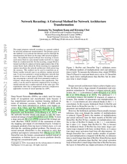 Network Recasting: A Universal Method for Network Architecture
  Transformation