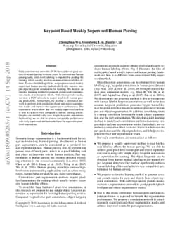 Keypoint Based Weakly Supervised Human Parsing