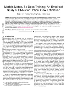 Models Matter, So Does Training: An Empirical Study of CNNs for Optical
  Flow Estimation