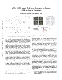 A New Multi-vehicle Trajectory Generator to Simulate Vehicle-to-Vehicle
  Encounters