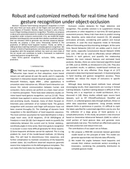Robust and customized methods for real-time hand gesture recognition
  under object-occlusion